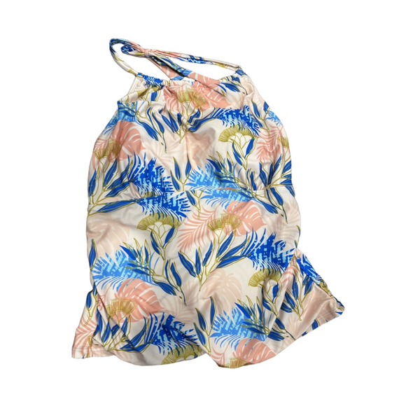 Women's Simply Fit Swimwear Tankini Set 2X Pink Blue Floral - Picture 2 of 6